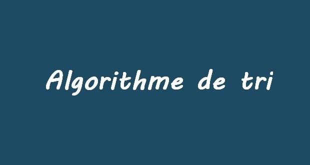 Algorithme de tri