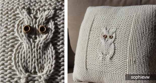 Coussin “Hibou tout doux” 