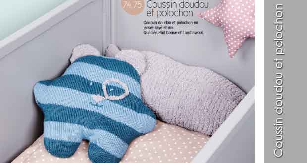 Coussin doudou et polochon