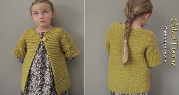 tricot gilet en une seule piece