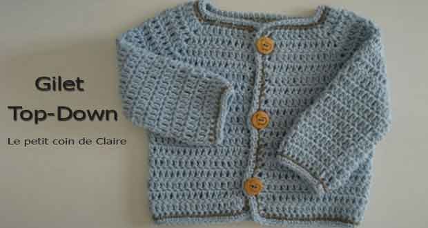 Gilet bébé top down