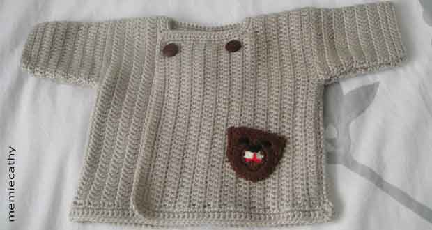 Gilet bébé  au crochet