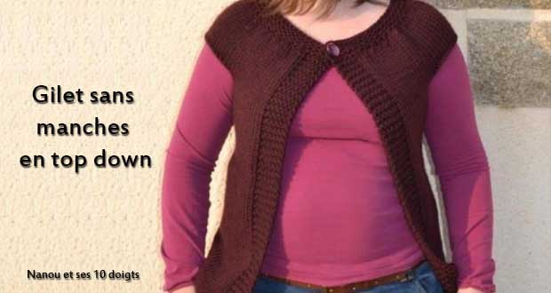 Gilet sans manches en top down Gilet sans manches en top down