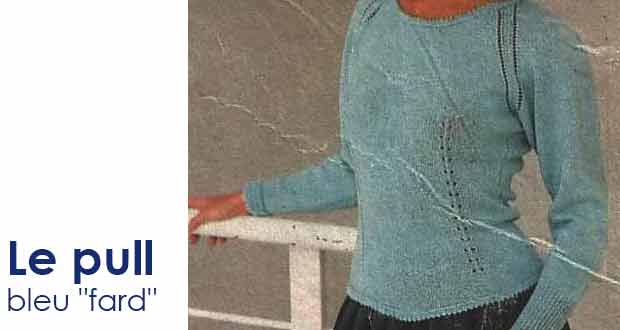 Le pull bleu fard