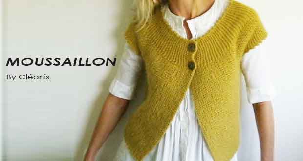 explication gratuite tricot gilet sans manche femme