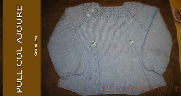 Pull col ajouré