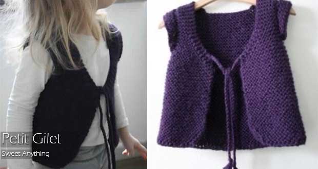 modele tricot gilet sans manche fillette gratuit