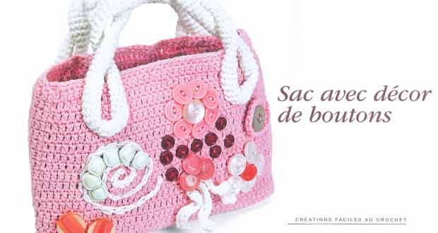 Sac avec décor de boutons