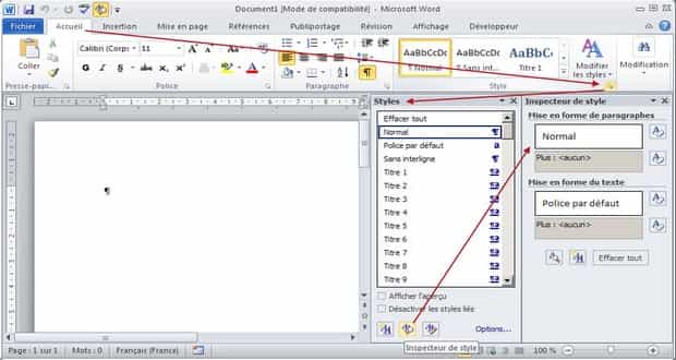 Les styles avec Word