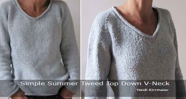 Pullover top-down raglan 