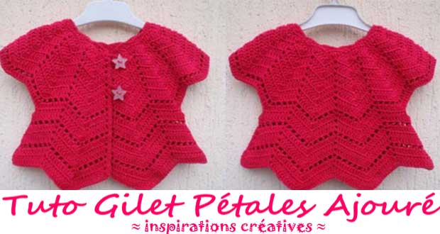 Gilet Pétales Ajouré Gilet Pétales Ajouré