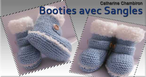 Booties bleues avec sangles