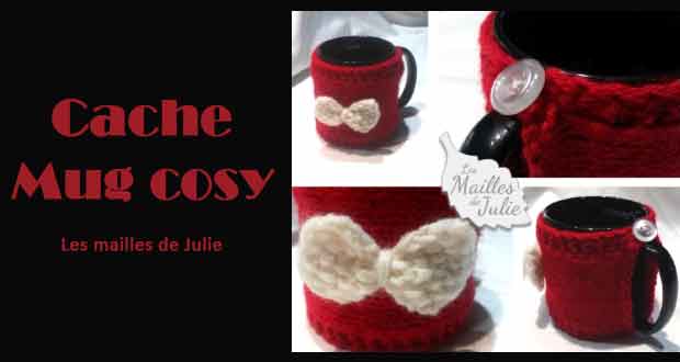 Cache Mug Cosy avec noeud