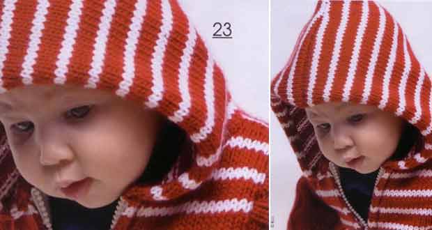Cardigan rouge et blanc Cardigan rouge et blanc