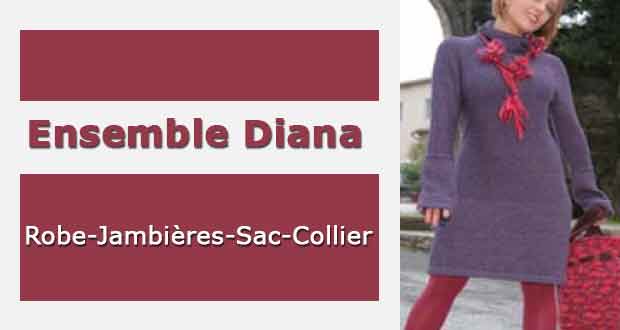 Robe avec accessoires au tricot