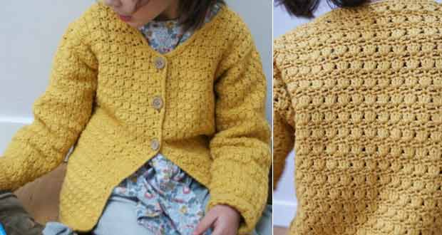 modele gratuit gilet crochet fillette