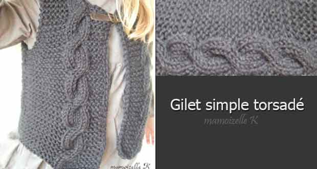 Gilet simple torsadé