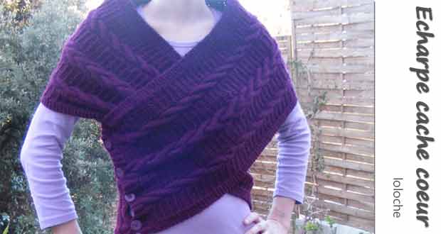 gilet echarpe tricot