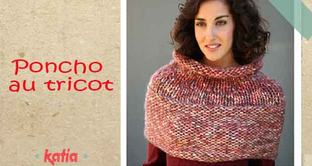 Poncho au tricot