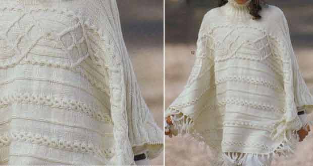 Poncho en blanc cassé Poncho en blanc cassé