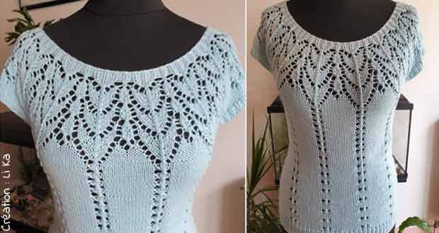 Pull Lika blanc ajouré Pull Lika blanc ajouré
