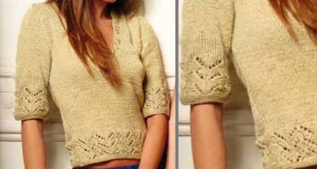 Pull bordure fantaisie