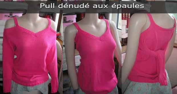 Pull dénudé aux épaules