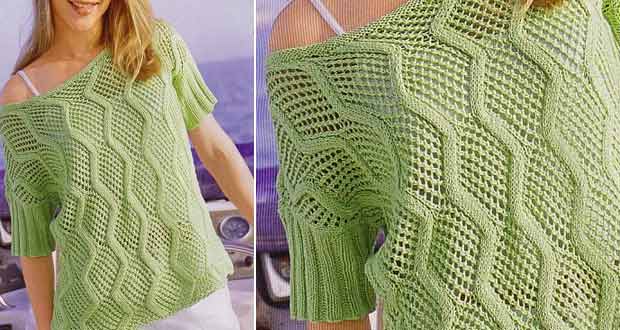 Pull-over vert tendre