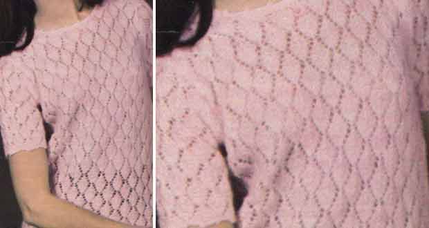 Pull points feuilles et picots Pull points feuilles et picots