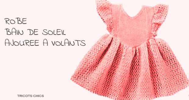 Robe ajourée à volants Robe ajourée à volants