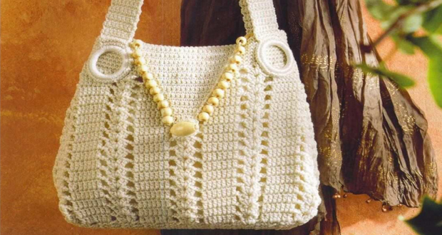 Sac écru au crochet