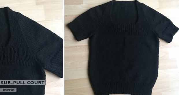 Sur-Pull noir à côtes