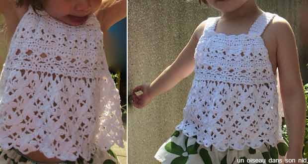 Top au point marguerites Top au point marguerites