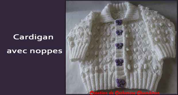 Cardigan avec noppes