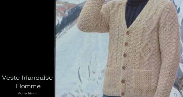 gilet homme torsade tricot