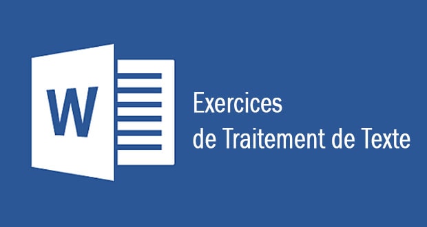 Exercices de traitement de texte